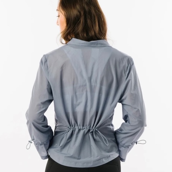 ZYIA Active Drawstring Gray Windbreaker NWT - Picture 3 of 12